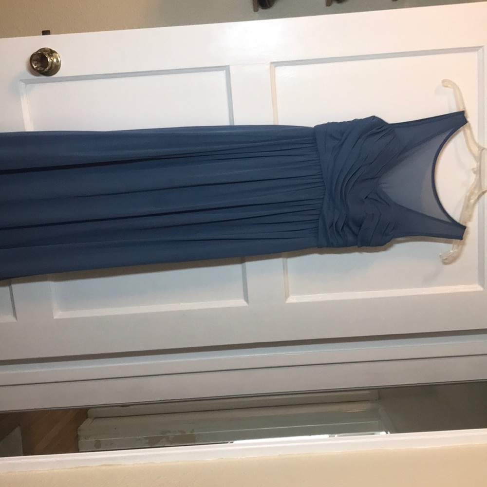 Long Mesh Dress with Illusion Sweetheart Neckline